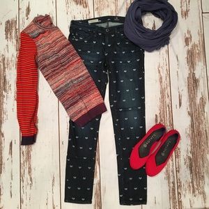 AG Adriano Goldschmeid Stevie ankle hearts sz 26